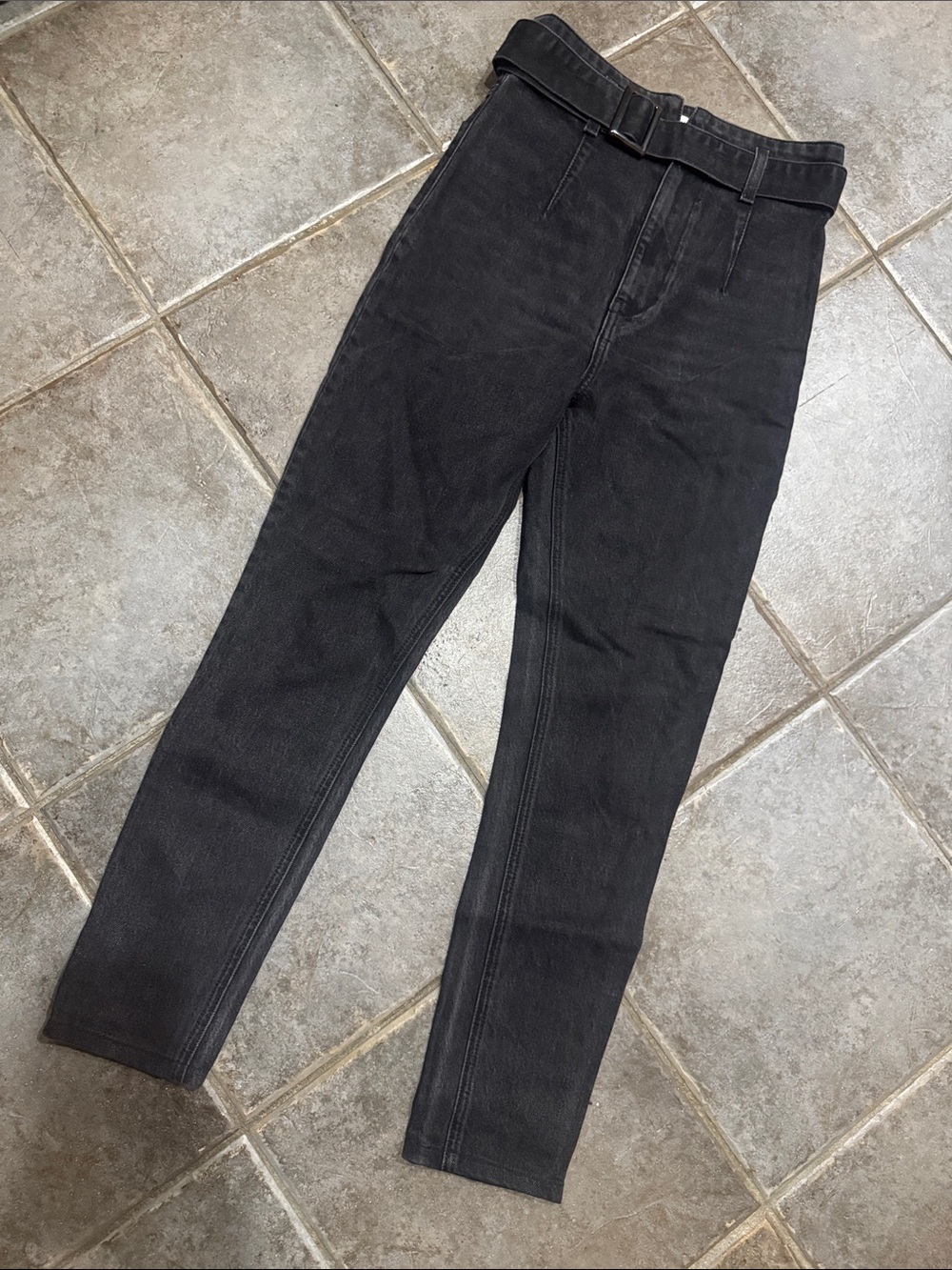 Reformation Black High-Rise Slim Jeans